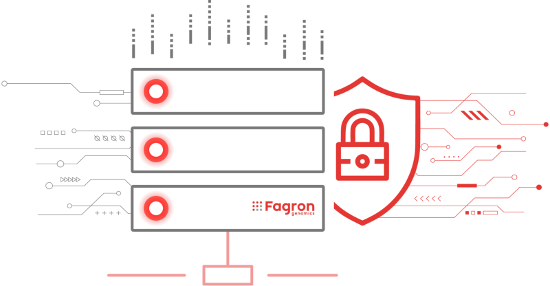 Illustration of the Fagron Genomics secure online platform